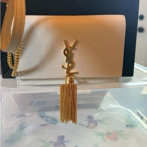 Yves Saint Laurent Cream and Gold Women's Bag